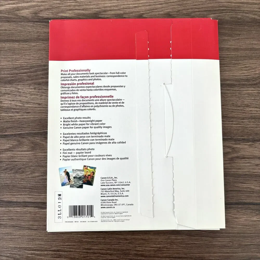 Canon Matte Photo Paper - White - Letter Size - Pack of 36 Sheets